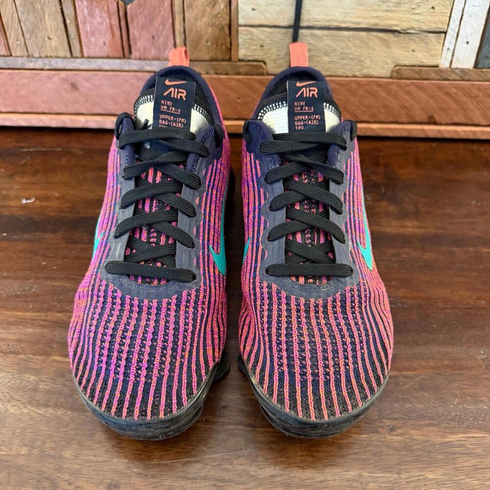 Nike Air VaporMax Flyknit 3 Vivid Purple (GS) Shoes 4Y - Picture 2 of 7